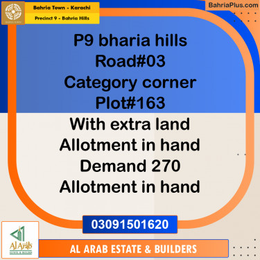 Residential Plot for Sale in Precinct 9 - Bahria Hills -  Bahria Town, Karachi - (BP-186611)