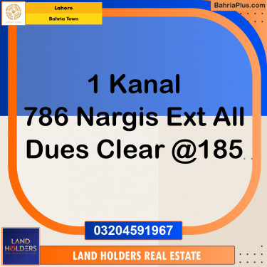 Residential Plot for Sale in Bahria Town, Lahore - (BP-186715)