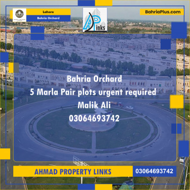 Residential Plot for Sale in Bahria Orchard, Lahore - (BP-186720)