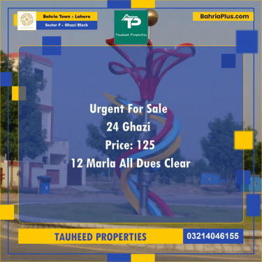 Residential Plot for Sale in Sector F - Ghazi Block -  Bahria Town, Lahore - (BP-186739)