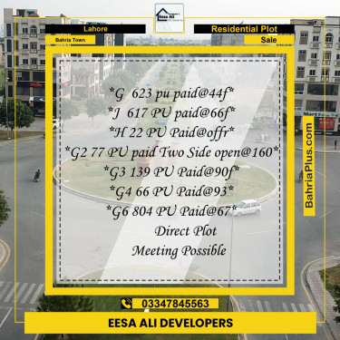 Residential Plot for Sale in Bahria Town, Lahore - (BP-186774)