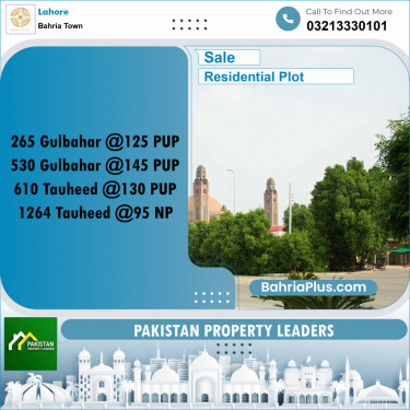 Residential Plot for Sale in Bahria Town, Lahore - (BP-186778)