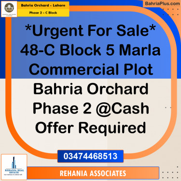 Residential Plot for Sale in Phase 2 - C Block -  Bahria Orchard, Lahore - (BP-186839)