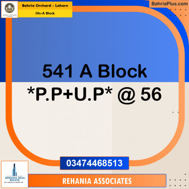 Residential Plot for Sale in OLC-A Block -  Bahria Orchard, Lahore - (BP-186846)