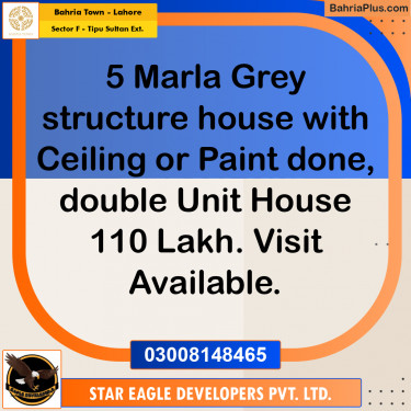 Residential Plot for Sale in Sector F - Tipu Sultan Ext. -  Bahria Town, Lahore - (BP-186917)