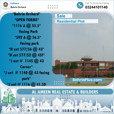 Residential Plot for Sale in Bahria Orchard, Lahore - (BP-186972)