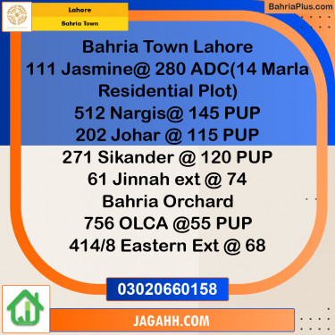 Residential Plot for Sale in Bahria Town, Lahore - (BP-187024)