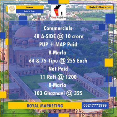 Commercial Plot for Sale in Bahria Town, Lahore - (BP-187041)