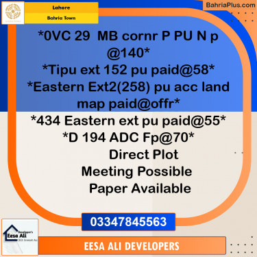 Residential Plot for Sale in Bahria Town, Lahore - (BP-187129)