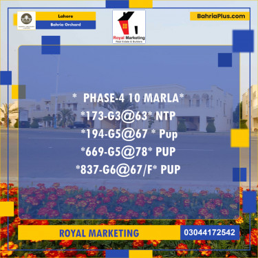 Residential Plot for Sale in Bahria Orchard, Lahore - (BP-187165)