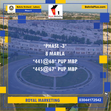 Residential Plot for Sale in Phase 3 -  Bahria Orchard, Lahore - (BP-187166)