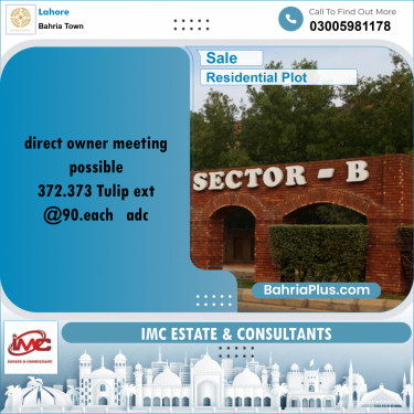 Residential Plot for Sale in Bahria Town, Lahore - (BP-187172)