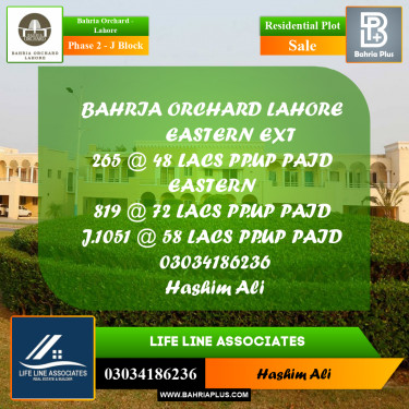 Residential Plot for Sale in Phase 2 - J Block -  Bahria Orchard, Lahore - (BP-187246)
