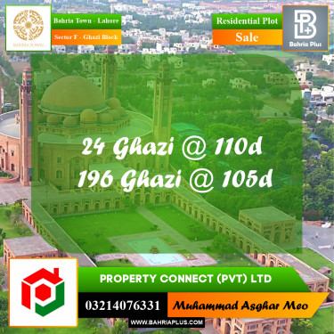 Residential Plot for Sale in Sector F - Ghazi Block -  Bahria Town, Lahore - (BP-187299)
