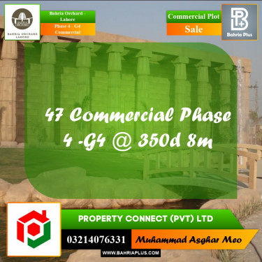 Commercial Plot for Sale in Phase 4 - G4 Commercial -  Bahria Orchard, Lahore - (BP-187327)