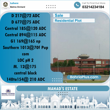 Residential Plot for Sale in Bahria Orchard, Lahore - (BP-187329)