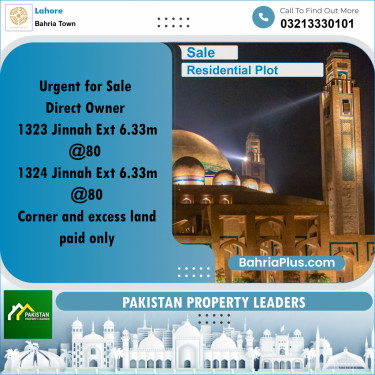 Residential Plot for Sale in Bahria Town, Lahore - (BP-187331)