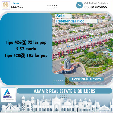 Residential Plot for Sale in Bahria Town, Lahore - (BP-187332)