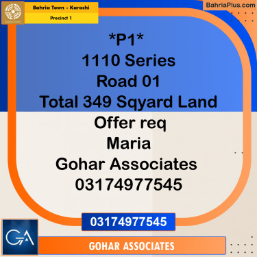 250 Sq. Yards Residential Plot for Sale in Precinct 1 -  Bahria Town, Karachi - (BP-187338)