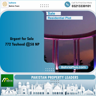 Residential Plot for Sale in Bahria Town, Lahore - (BP-187491)