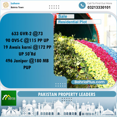 Residential Plot for Sale in Bahria Town, Lahore - (BP-187513)