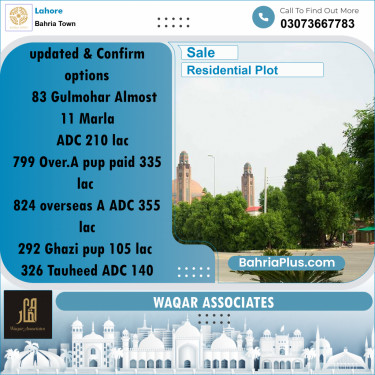 Residential Plot for Sale in Bahria Town, Lahore - (BP-187527)