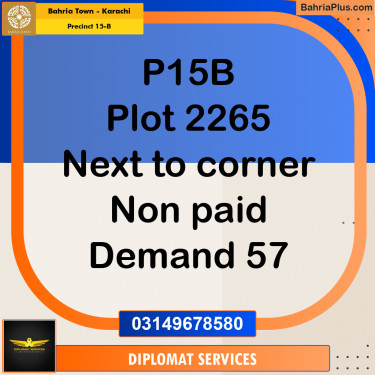 125 Sq. Yards Residential Plot for Sale in Precinct 15-B -  Bahria Town, Karachi - (BP-187599)