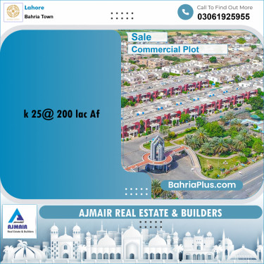 Commercial Plot for Sale in Bahria Town, Lahore - (BP-187626)