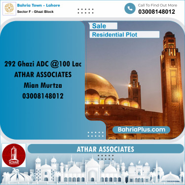 Residential Plot for Sale in Sector F - Ghazi Block -  Bahria Town, Lahore - (BP-187638)