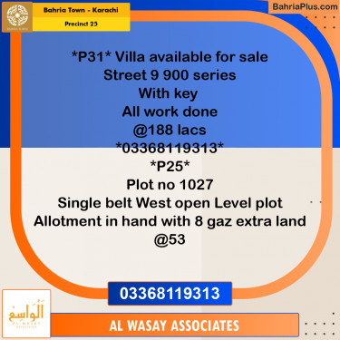 125 Sq. Yards Residential Plot for Sale in Precinct 25 -  Bahria Town, Karachi - (BP-187646)