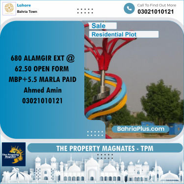 Residential Plot for Sale in Bahria Town, Lahore - (BP-187794)