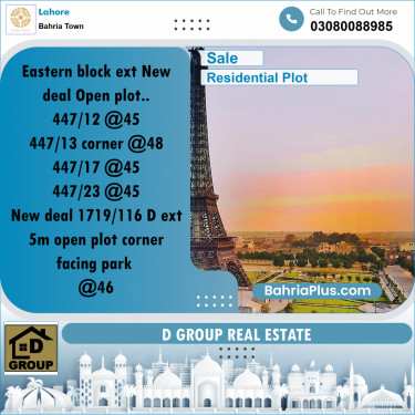 Residential Plot for Sale in Bahria Town, Lahore - (BP-187808)