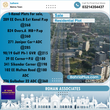Residential Plot for Sale in Bahria Town, Lahore - (BP-187831)