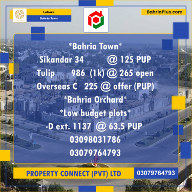 Residential Plot for Sale in Bahria Town, Lahore - (BP-187864)