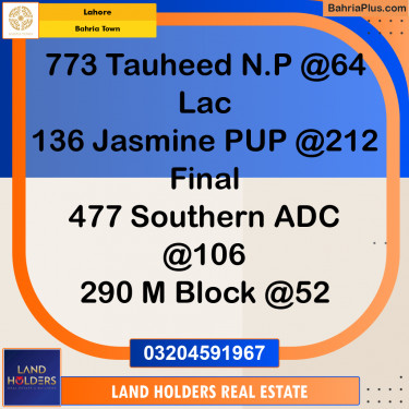 Residential Plot for Sale in Bahria Town, Lahore - (BP-187865)