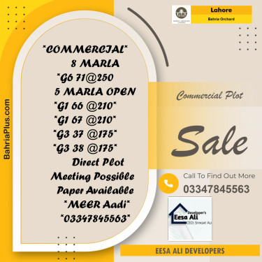 Commercial Plot for Sale in Bahria Orchard, Lahore - (BP-187891)
