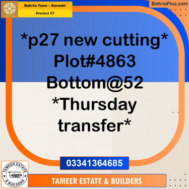 Residential Plot for Sale in Precinct 27 -  Bahria Town, Karachi - (BP-187911)