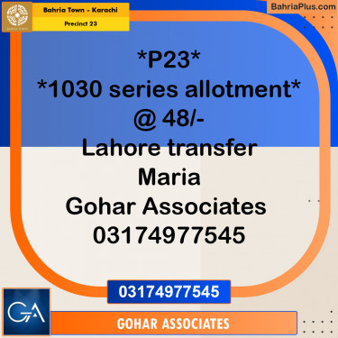 125 Sq. Yards Residential Plot for Sale in Precinct 23 -  Bahria Town, Karachi - (BP-187917)