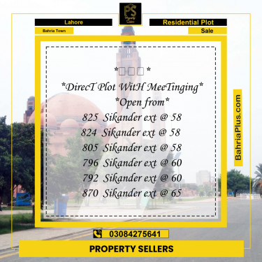 Residential Plot for Sale in Bahria Town, Lahore - (BP-187940)