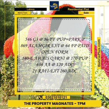 Residential Plot for Sale in Bahria Town, Lahore - (BP-187987)