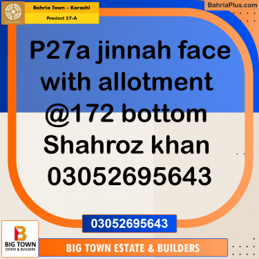 500 Sq. Yards Residential Plot for Sale in Precinct 27-A -  Bahria Town, Karachi - (BP-188003)