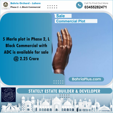 Commercial Plot for Sale in Phase 2 - L Block Commercial -  Bahria Orchard, Lahore - (BP-188073)