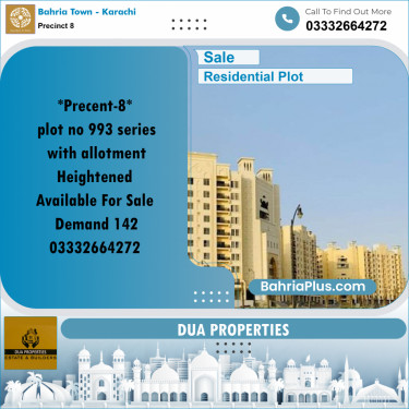 250 Sq. Yards Residential Plot for Sale in Precinct 8 -  Bahria Town, Karachi - (BP-188116)