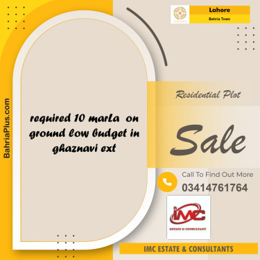 Residential Plot for Sale in Bahria Town, Lahore - (BP-188162)