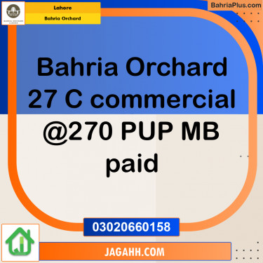 Commercial Plot for Sale in Bahria Orchard, Lahore - (BP-188188)