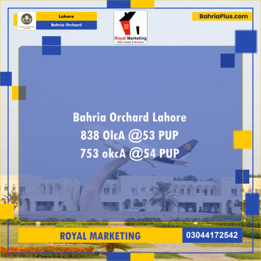 Residential Plot for Sale in Bahria Orchard, Lahore - (BP-188227)
