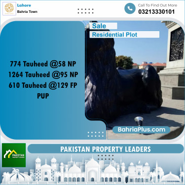 Residential Plot for Sale in Bahria Town, Lahore - (BP-188365)