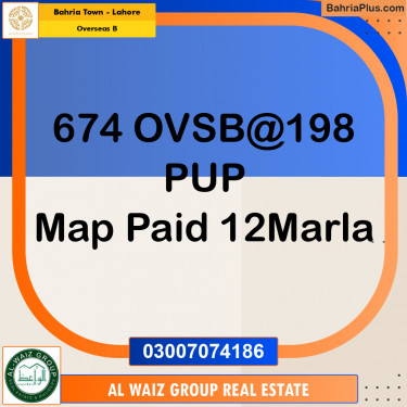 Residential Plot for Sale in Overseas B -  Bahria Town, Lahore - (BP-188480)