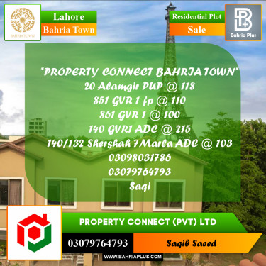 Residential Plot for Sale in Bahria Town, Lahore - (BP-188495)