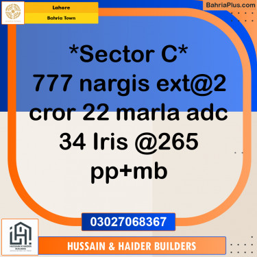 Residential Plot for Sale in Bahria Town, Lahore - (BP-188574)